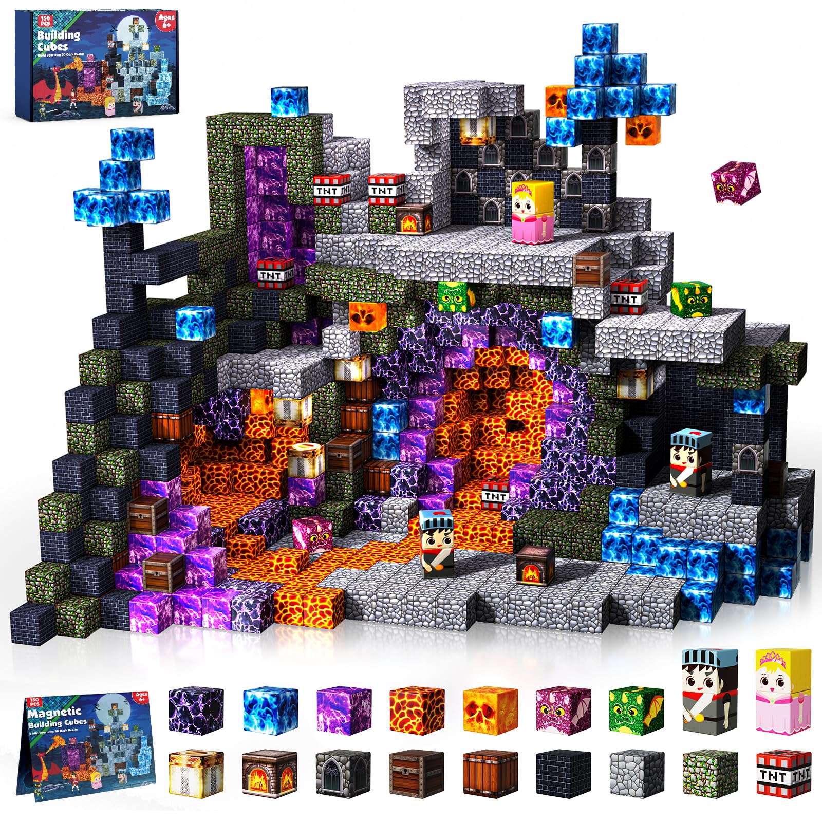 Construisez avec Construction Magnetique : Jouet Enfant 3 4 5 6 Ans, Cadeau pour Fille et Garçon, Jeux de Construction M